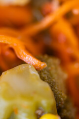 background of carrot salad in korean style