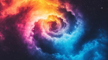 Obraz premium Digital vortex of swirling galaxy energy