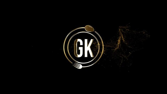 GK, Golden GK Restaurant Logo Animation Video