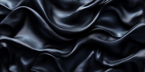 Fototapeta premium Dark Draped Silk Fabric Texture
