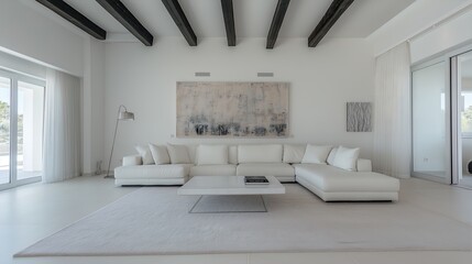Stylish living room featuring modern aesthetics and serene ambiance