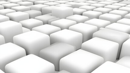 Obraz premium Abstract Geometric Pattern of White Cubes Creating a Minimalist Three Dimensional Surface