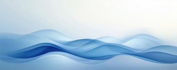 Fototapeta premium Abstract blue wave pattern on light background