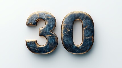 30th letter anniversary 3d concept design