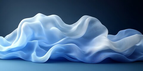 Obraz premium Abstract Blue Fabric Drape (11)