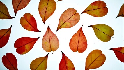 Obraz premium Autumn Leaves: Red, Orange, and Yellow Foliage