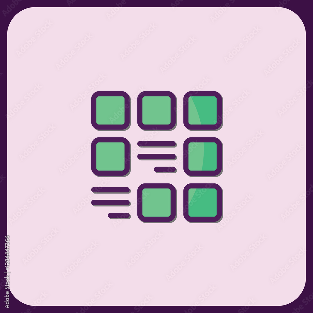 Poster abstract grid interface icon design element