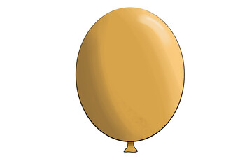 Golden yellow balloon