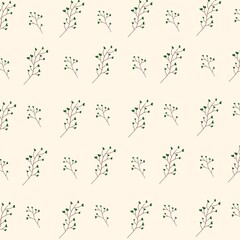 Floral background pattern isolated in yellow