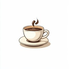 Design of cup of coffee icon logo illustration isolated on white background