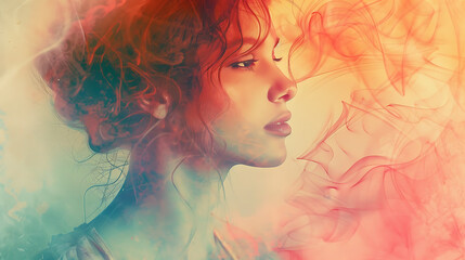 Elegant pastel gradient with dreamy bokeh effects and soft textures