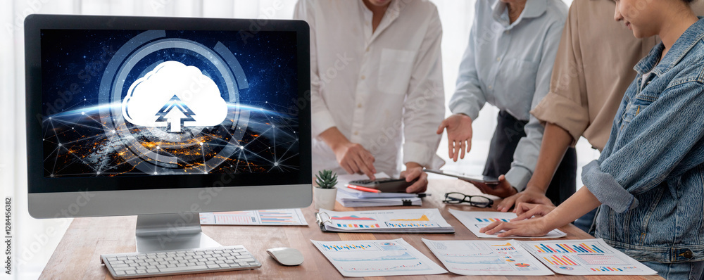 Poster Cloud computing software for brisk remote work and personal data storage