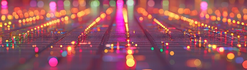 Obraz premium Colorful Bokeh Lights Abstract Background