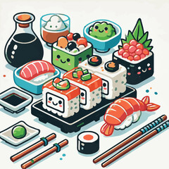 seafood, sushi, gourmet, fresh, delicious, rice, food, traditional, fish, japanese, cuisine, sashimi, maki, asian, tasty, culinary, healthy, salmon, roll, lunch, japan, seaweed, restaurant, dinner, as