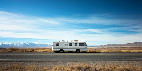 caravan on the road RV Road Trip