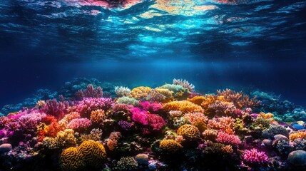 Fototapeta premium Vibrant coral reef underwater scene (5)