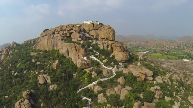 Anjanadri a mountain in the shape of Hanuman's head.