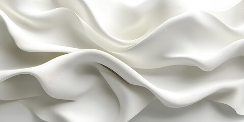 Fototapeta premium Abstract White Fabric Drape (6)