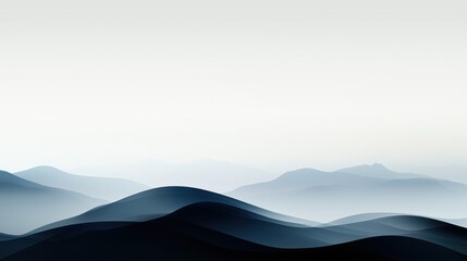 Softly layered hills create a serene atmosphere as the early morning light gently illuminates the landscape. The tranquil scene invites reflection and peace