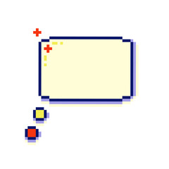 Obraz premium Nostalgic pixel art eight bit speech bubble shape icon. Y2k retro 90s vaporwave style.