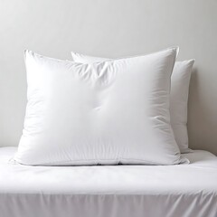 Luxury White Pillows on Crisp White Bedding