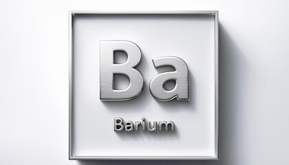 Ba - Barium, Periodic table element