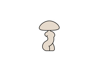 Cartoon mushrooms. Vector illustration, print for background, print on fabric, paper, wallpaper, packaging.	