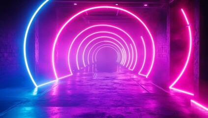 Obraz premium An electrifying backdrop combining futuristic aesthetics and disco vibes.