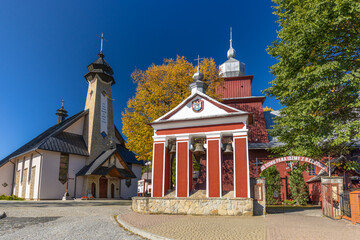 Naklejka premium Tylicz - kościoły.