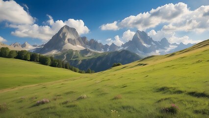 Fototapeta premium mountains' alpine pasture