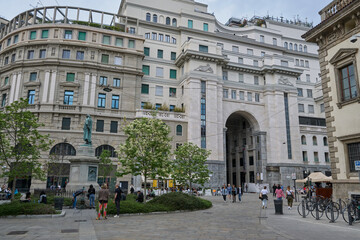 Urban scene captured in Milan, Italy