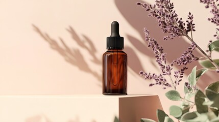 Beauty product packaging mockup on studio table