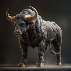 Fototapeta premium Majestic Dark Bull