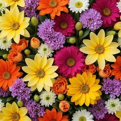 Vibrant Floral Arrangement: A Colorful Bouquet of Blossoms