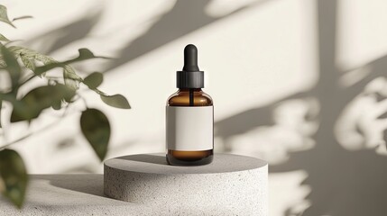 Naklejka premium Studio shot of blank cosmetic packaging