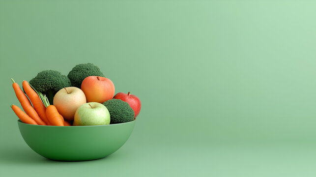 National Nutrition month Poster. Health diet concept. Fruits and vegetables. Space for writing. March Month.