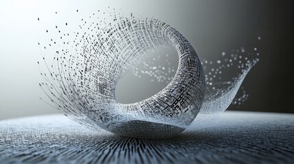 A realistic image of a number rising from code lines, merging digital and mathematical concepts