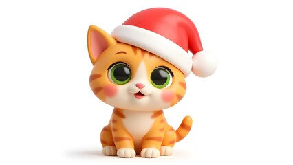 Christmas cute cat's holiday wishes