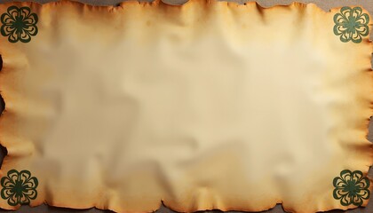 Vintage parchment paper with decorative corners for invitation or announcement