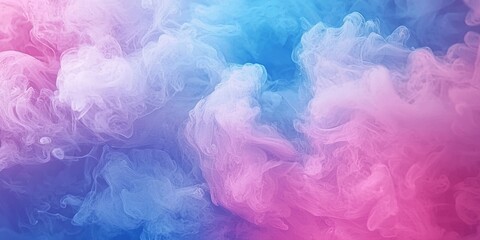 Fototapeta premium A vibrant background of pink and blue smoke, creating an ethereal atmosphere with soft tones of pastel colors