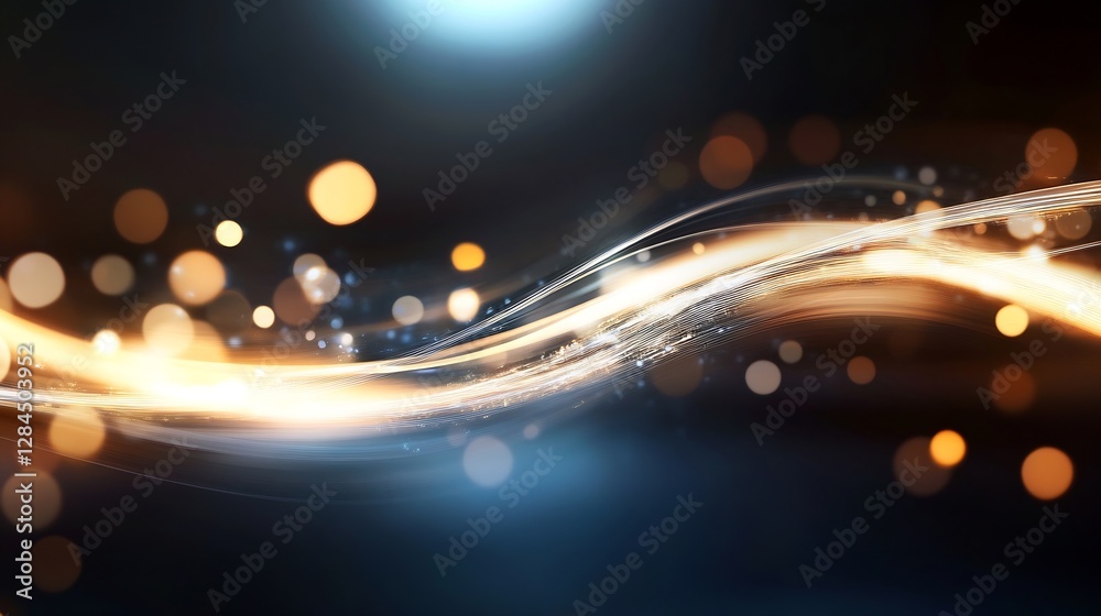 Poster Mesmerizing swirl of light creating an ethereal and dreamy background with floating particles : Generative AI