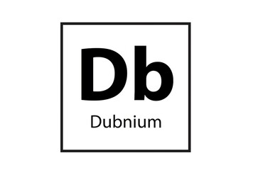 Obraz premium Db - Dubnium, Periodic table element