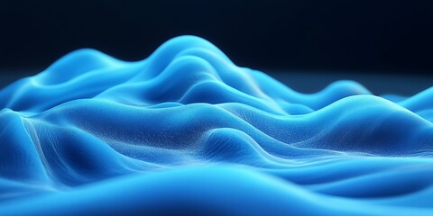 Obraz premium Abstract Blue Wave Patterns, 3D background, graphic design