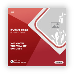 Event creative business marketing social media banner post design template

