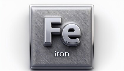 Fl - Iron, Periodic table element