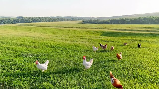 Fresh Eggs from Free-Range Chickens