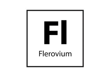 Obraz premium Fl - Flerovium, Periodic table element