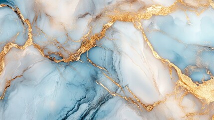 Abstract gold metallic streaks on luxury marble texture with sand land effect