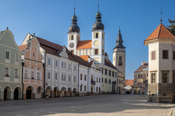 Fototapeta premium Historical centre of the town Telc, Czech republic
