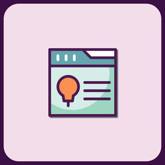 Website Idea Concept Icon Design for Innovation